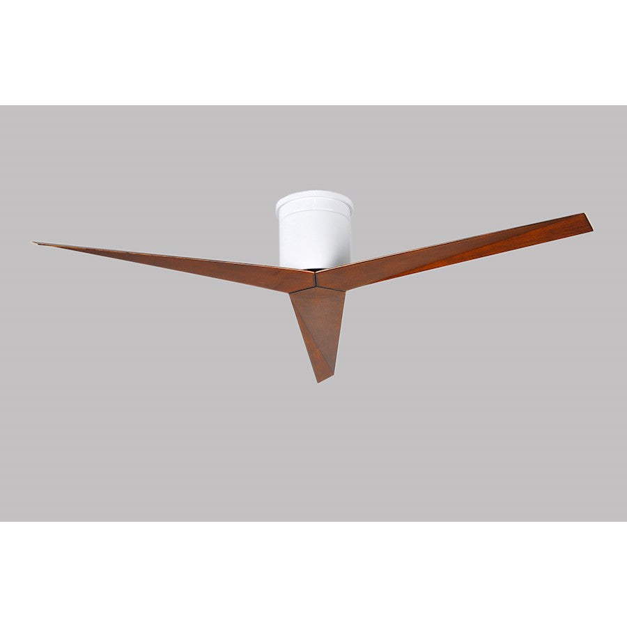 Matthews Fan Eliza-H 56in 3-Blade Flush Mount Ceiling Fan | Gloss White and Gloss White Polycarbonate | Bedroom & Living Room | Model EKH-WH-WH