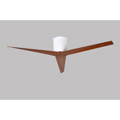 Matthews Fan Eliza-H 56in 3-Blade Flush Mount Ceiling Fan | Gloss White and Gloss White Polycarbonate | Bedroom & Living Room | Model EKH-WH-WH