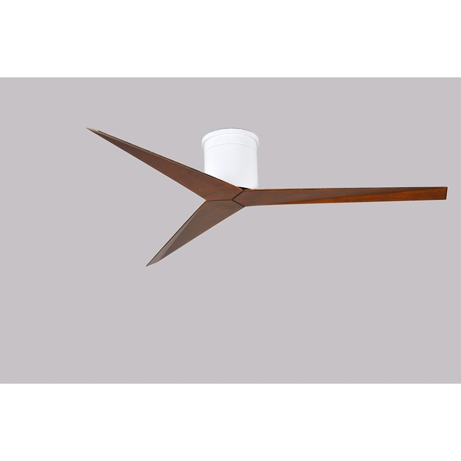 Matthews Fan Eliza-H 56in 3-Blade Flush Mount Ceiling Fan | Gloss White and Gloss White Polycarbonate | Bedroom & Living Room | Model EKH-WH-WH