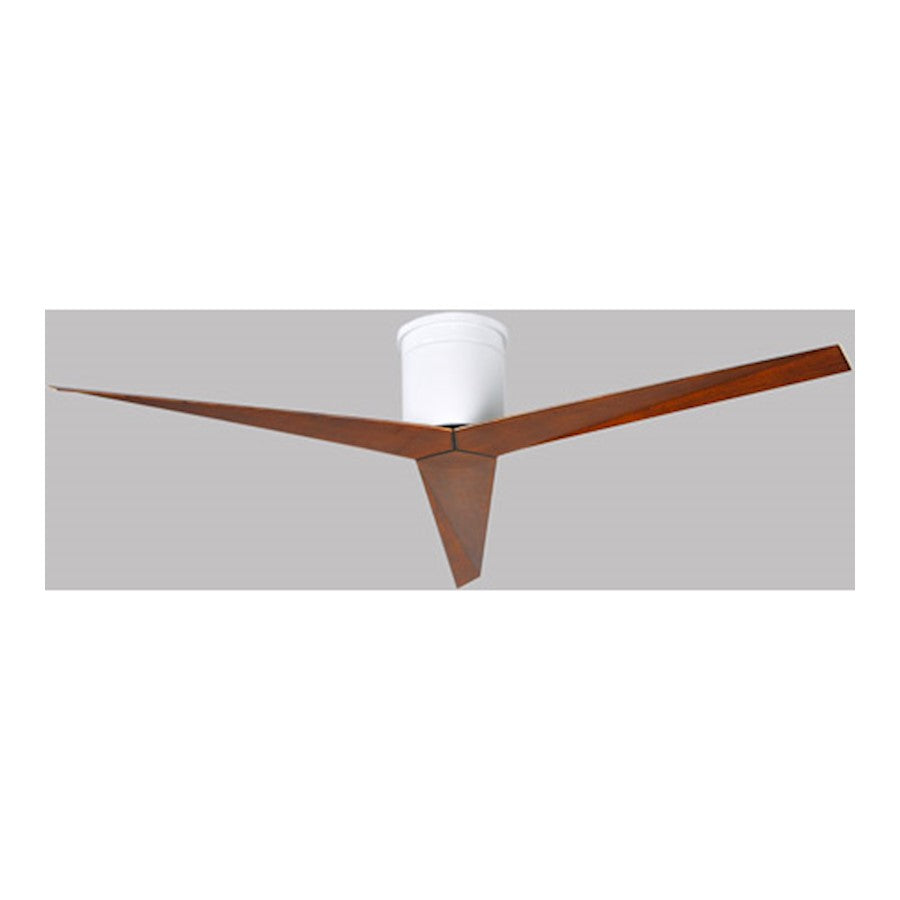 Matthews Fan Eliza-H 56in 3-Blade Flush Mount Ceiling Fan | Gloss White and Walnut Polycarbonate | Bedroom & Living Room | Model EKH-WH-WN