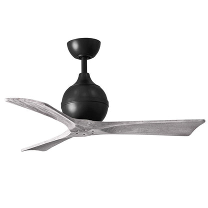 Matthews Fans Irene-3 42in 3-Blade Ceiling Fan | Matte Black & Barn Wood Blades | Bedroom & Home Office | 42 x 42 x 12 in | Model IR3-BK-BW-42