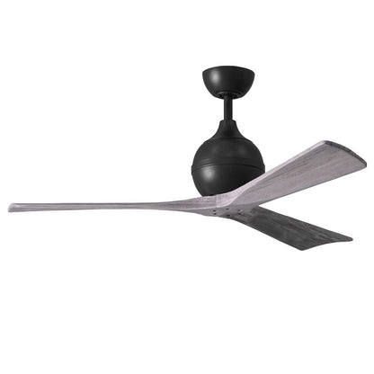 Matthews Fans Irene-3 52in 3-Blade Ceiling Fan | Contemporary Matte Black and Barn Wood | Bedroom & Living Room | 52 x 52 x 12 in | Model IR3-BK-BW-52