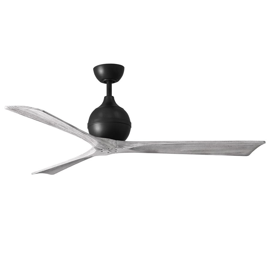 Matthews Fans Irene-3 60in 3-Blade Ceiling Fan | Contemporary Matte Black and Barn Wood | Great Room & Living Area | Model IR3-BK-BW-60