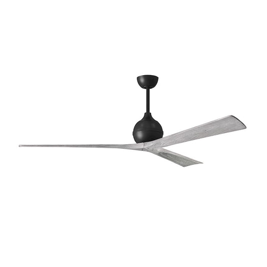 Matthews Fans Irene-3 72in 3-Blade Ceiling Fan | Contemporary Matte Black and Barn Wood | Large Rooms & Open Spaces | Model IR3-BK-BW-72