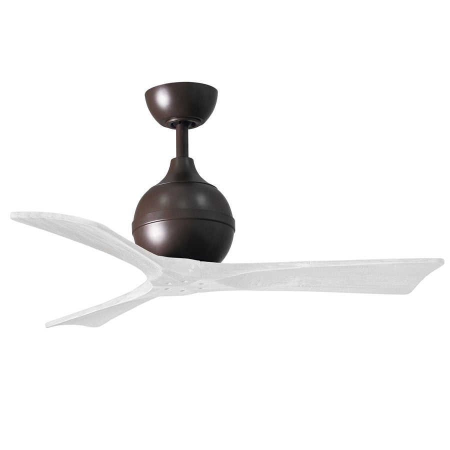 Matthews Fans Irene-3 60in 3-Blade Ceiling Fan | Contemporary Textured Bronze and Matte White Wood | Great Rooms & Basements | Model IR3-TB-MWH-60