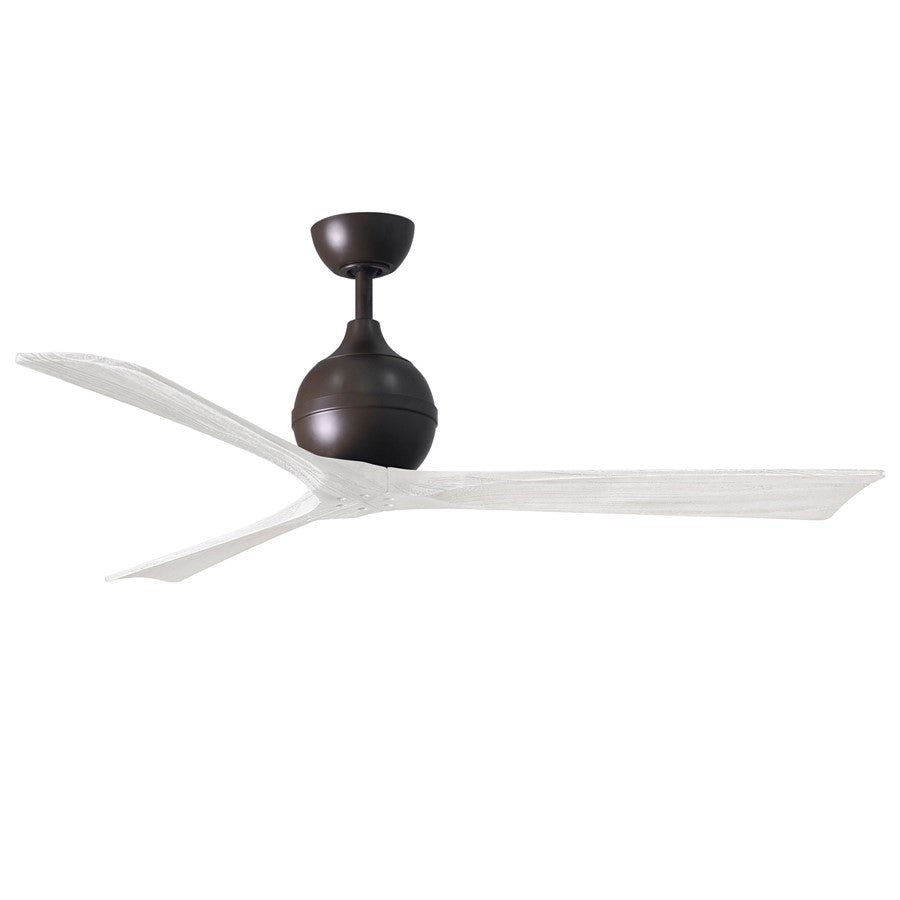Matthews Fans Irene-3 60in 3-Blade Ceiling Fan | Contemporary Textured Bronze and Matte White Wood | Great Rooms & Basements | Model IR3-TB-MWH-60
