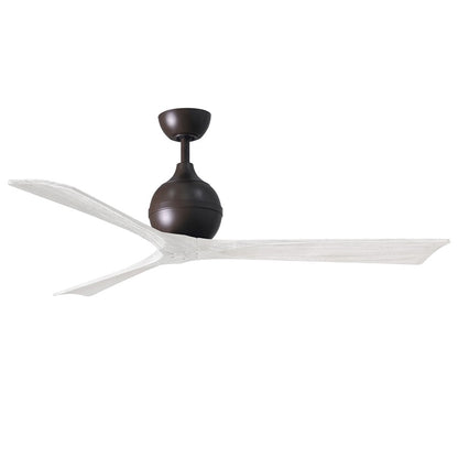 Matthews Fans Irene-3 60in 3-Blade Ceiling Fan | Contemporary Textured Bronze and Matte White Wood | Great Rooms & Basements | Model IR3-TB-MWH-60