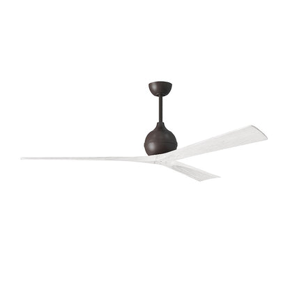 Matthews Fans Irene-3 72in 3-Blade Ceiling Fan | Contemporary Textured Bronze and Matte White Wood | Great Rooms & Open Living | Model IR3-TB-MWH-72