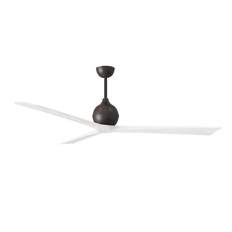 Matthews Fans Irene-3 72in 3-Blade Ceiling Fan | Contemporary Textured Bronze and Matte White Wood | Great Rooms & Open Living | Model IR3-TB-MWH-72