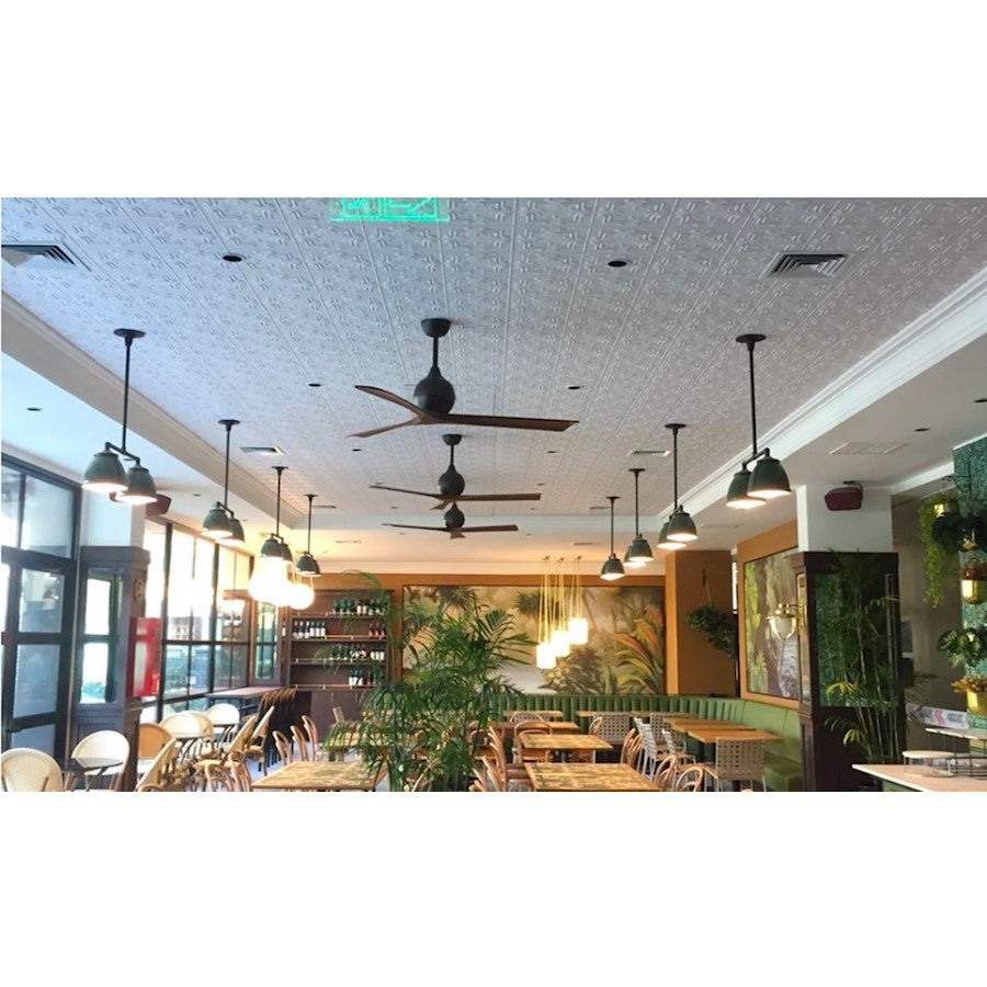 Matthews Fan Irene-3 60in 3-Blade Ceiling Fan | Rustic Textured Bronze and Walnut | Great Room & Covered Patio | 60 x 60 x 11 in | Model IR3-TB-WA-60