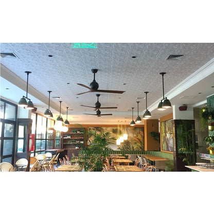 Matthews Fan Irene-3 60in 3-Blade Ceiling Fan | Rustic Textured Bronze and Walnut | Great Room & Covered Patio | 60 x 60 x 11 in | Model IR3-TB-WA-60
