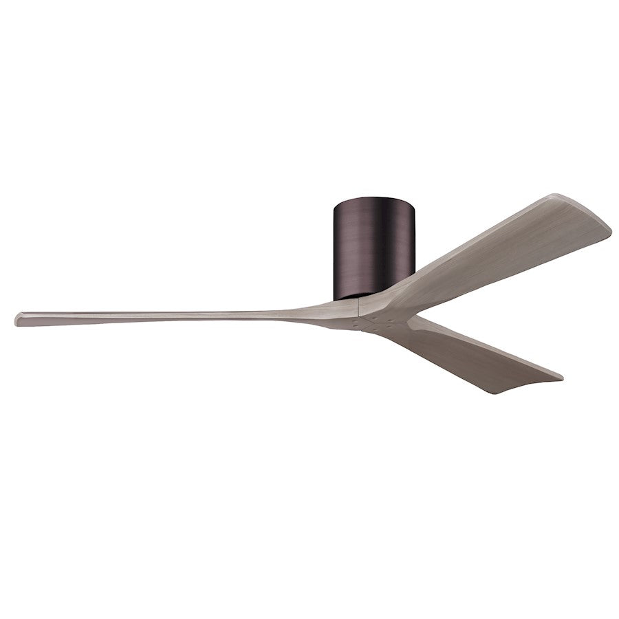 Matthews Fans Irene-3H 60in 3-Blade Ceiling Fan | Rustic Brushed Bronze and Gray Ash | Great Rooms & Covered Patios | Model IR3H-BB-GA-60