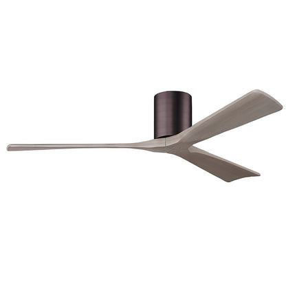Matthews Fans Irene-3H 60in 3-Blade Ceiling Fan | Rustic Brushed Bronze and Gray Ash | Great Rooms & Covered Patios | Model IR3H-BB-GA-60