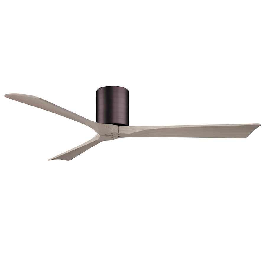 Matthews Fans Irene-3H 60in 3-Blade Ceiling Fan | Rustic Brushed Bronze and Gray Ash | Great Rooms & Covered Patios | Model IR3H-BB-GA-60