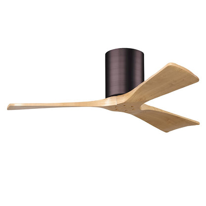 Matthews Fans Irene-3H 42in 3-Blade Ceiling Fan | Contemporary Walnut and Light Maple Solid Wood | Living Room & Bedroom | Model IR3H-WN-LM-42