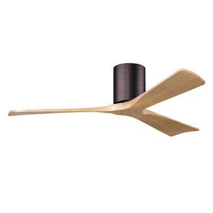 Matthews Fans Irene-3H 52in 3-Blade Ceiling Fan | Contemporary Walnut and Matte White Wood | Living Room & Bedroom | Model IR3H-WN-LM-52