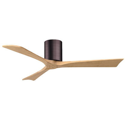 Matthews Fans Irene-3H 52in 3-Blade Ceiling Fan | Contemporary Walnut and Matte White Wood | Living Room & Bedroom | Model IR3H-WN-LM-52