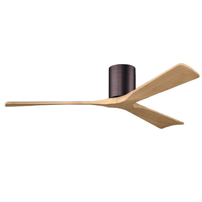 Matthews Fans Irene-3H 60in 3-Blade Ceiling Fan | Rustic Modern Brushed Bronze and Light Maple Wood | Great Room & Covered | Model IR3H-BB-LM-60
