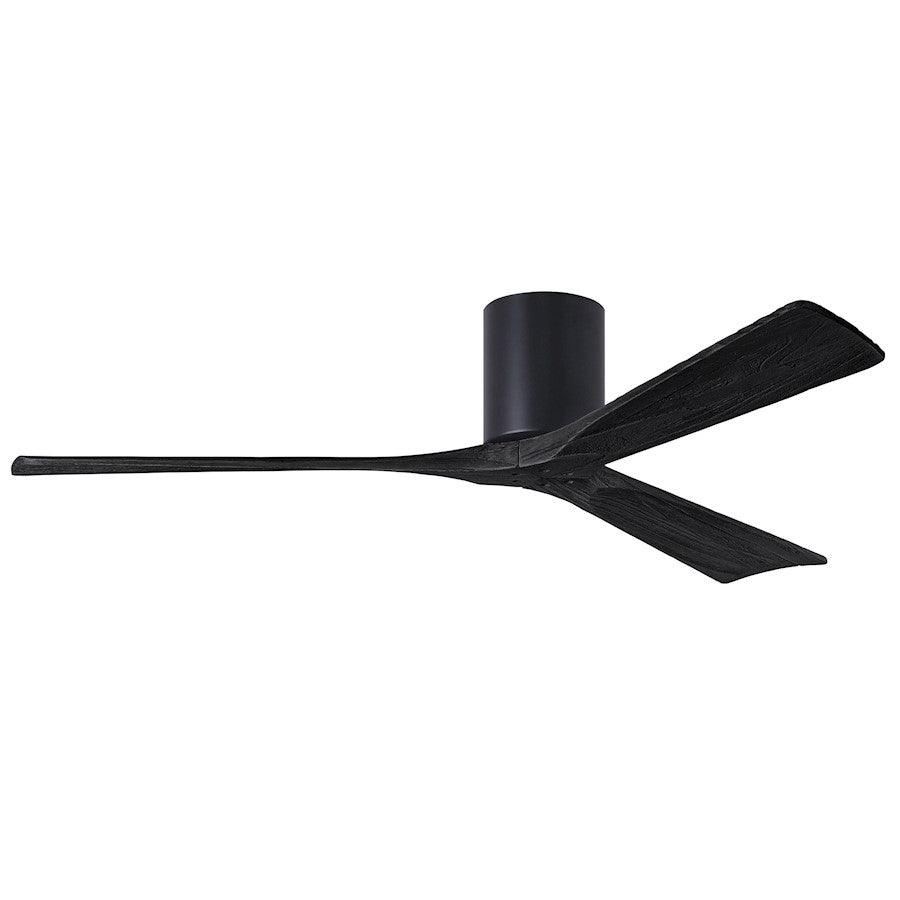 Matthews Fans Irene 3H 60in 3-Blade Ceiling Fan | Matte Black and Matte White Solid Wood Blades | Bedroom & Living Room | Model IR3H-BK-MWH-60