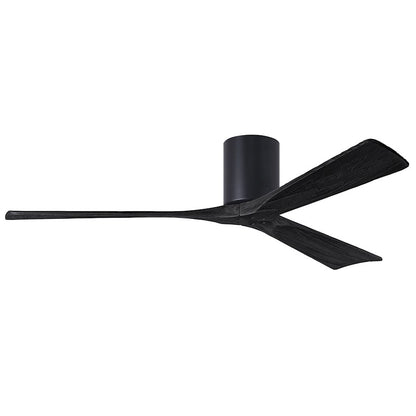 Matthews Fans Irene 3H 60in 3-Blade Ceiling Fan | Matte Black and Matte White Solid Wood Blades | Bedroom & Living Room | Model IR3H-BK-MWH-60