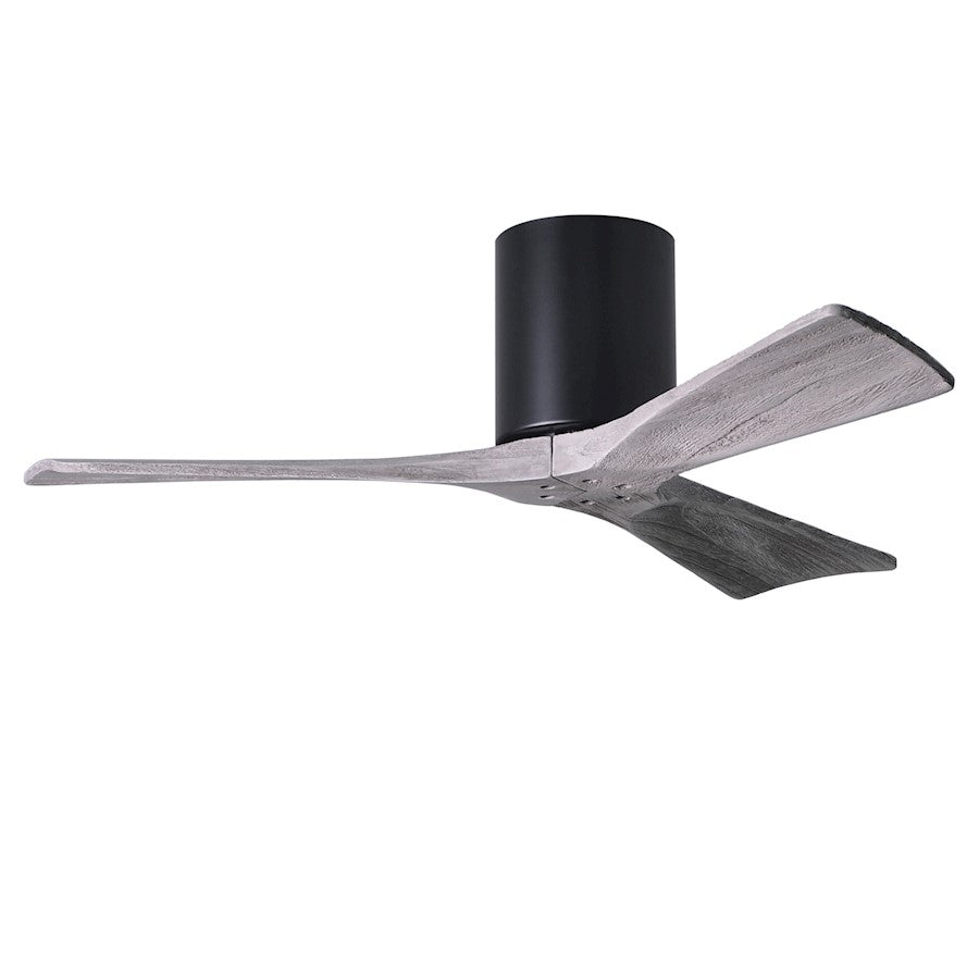 Matthews Fan Irene-H 60in 3-Blade Flush Mount Ceiling Fan | Gloss White and Barn Wood Solid Wood Blades | Bedroom & Living Room | Model IR3H-WH-BW-60