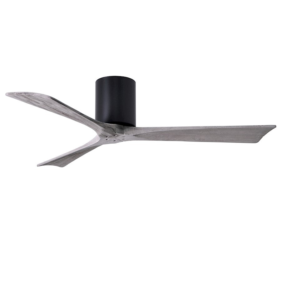 Matthews Fan Irene-H 60in 3-Blade Flush Mount Ceiling Fan | Gloss White and Barn Wood Solid Wood Blades | Bedroom & Living Room | Model IR3H-WH-BW-60