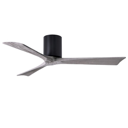 Matthews Fan Irene-H 60in 3-Blade Flush Mount Ceiling Fan | Gloss White and Barn Wood Solid Wood Blades | Bedroom & Living Room | Model IR3H-WH-BW-60