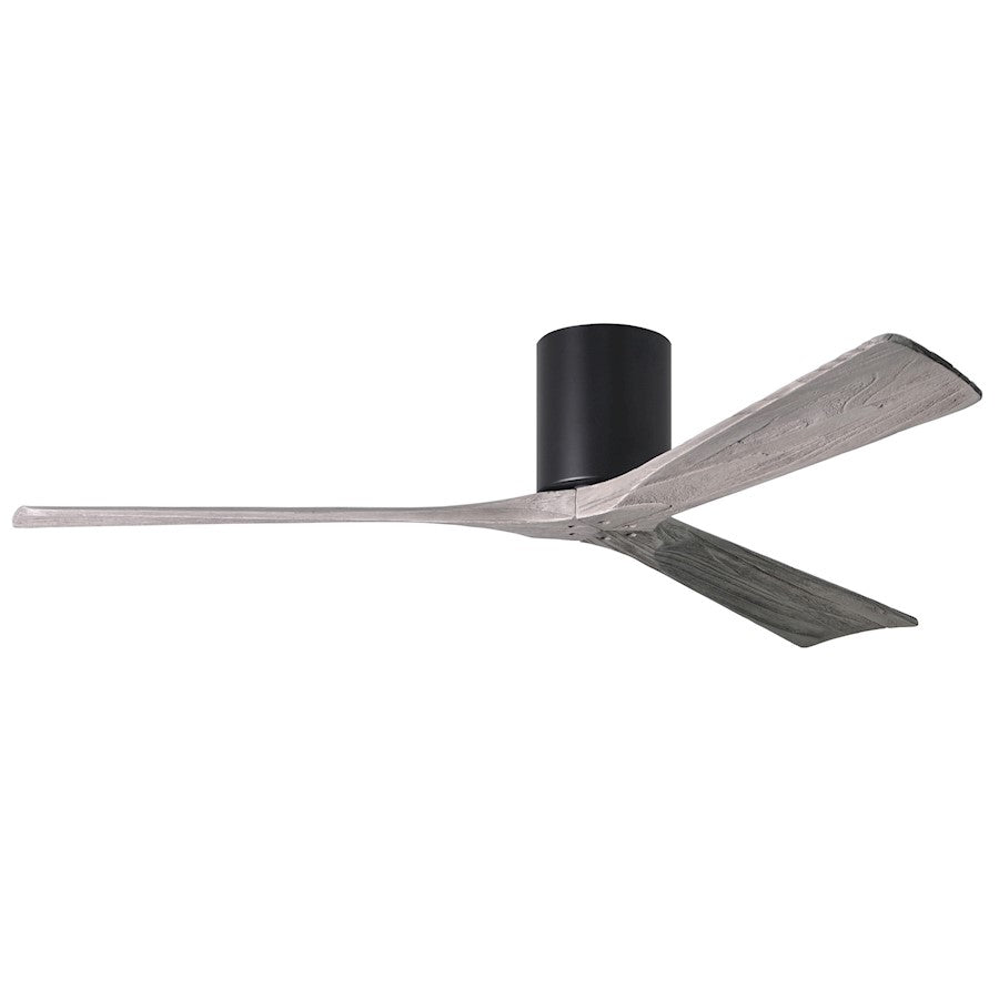 Matthews Fan Irene-H 60in 3-Blade Flush Mount Ceiling Fan | Gloss White and Barn Wood Solid Wood Blades | Bedroom & Living Room | Model IR3H-WH-BW-60