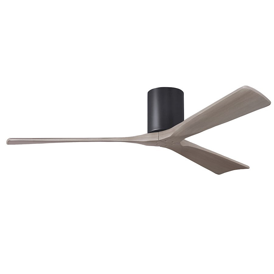 Matthews Fans Irene-3H 60in 3-Blade Ceiling Fan | Contemporary Matte Black and Gray Ash Wood | Living Room & Bedroom | Model IR3H-BK-GA-60
