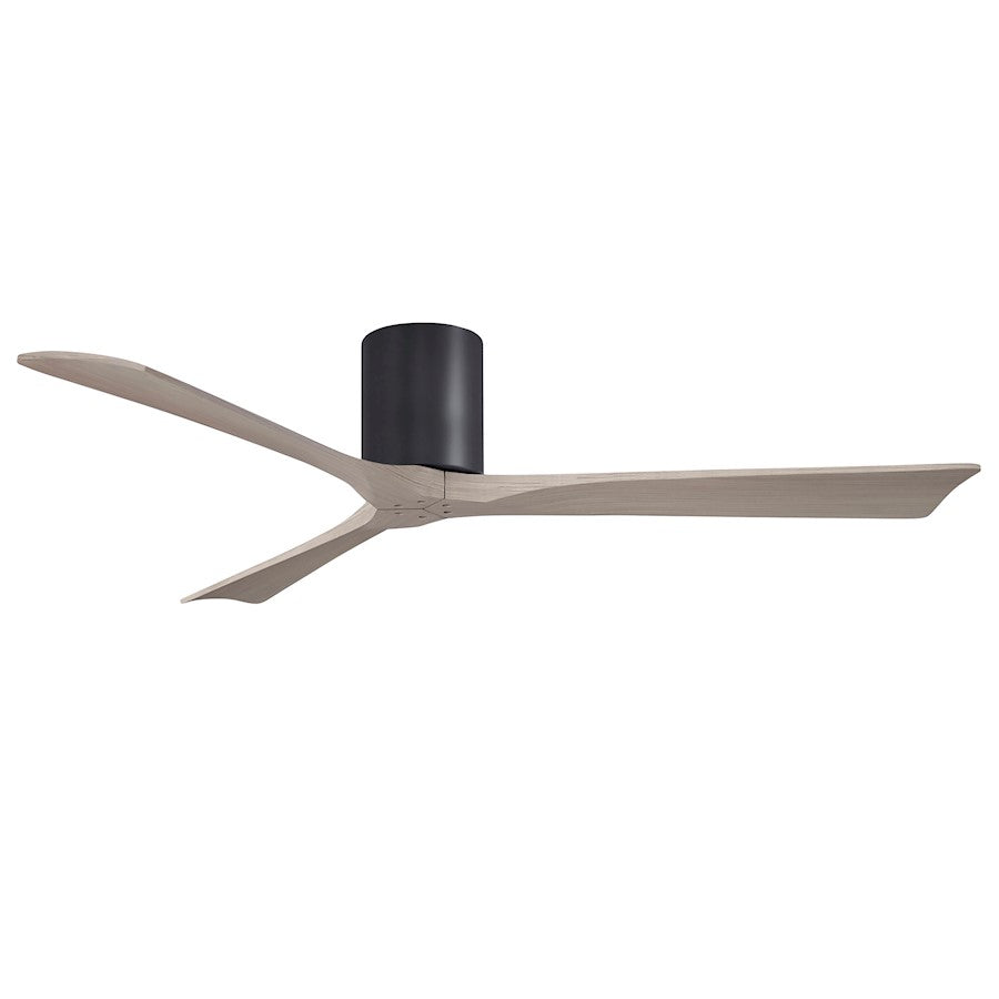 Matthews Fans Irene-3H 60in 3-Blade Ceiling Fan | Contemporary Matte Black and Gray Ash Wood | Living Room & Bedroom | Model IR3H-BK-GA-60