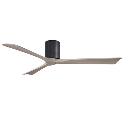 Matthews Fans Irene-3H 60in 3-Blade Ceiling Fan | Contemporary Matte Black and Gray Ash Wood | Living Room & Bedroom | Model IR3H-BK-GA-60