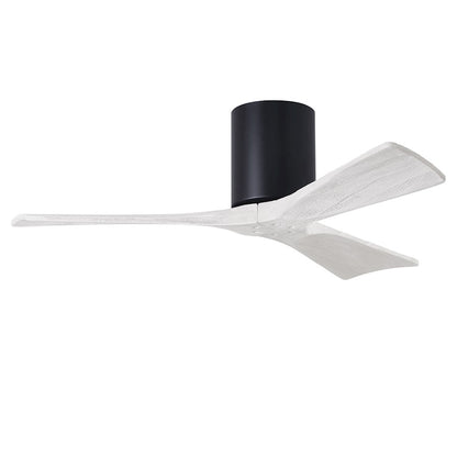 Matthews Fans Irene 3H 60in 3-Blade Ceiling Fan | Matte Black and Matte White Solid Wood Blades | Bedroom & Living Room | Model IR3H-BK-MWH-60
