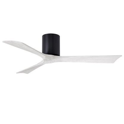 Matthews Fans Irene 3H 60in 3-Blade Ceiling Fan | Matte Black and Matte White Solid Wood Blades | Bedroom & Living Room | Model IR3H-BK-MWH-60