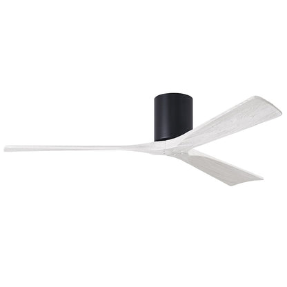 Matthews Fans Irene 3H 60in 3-Blade Ceiling Fan | Matte Black and Matte White Solid Wood Blades | Bedroom & Living Room | Model IR3H-BK-MWH-60