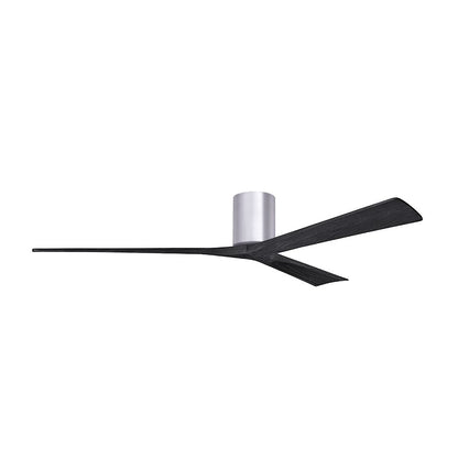 Matthews Fans Irene 3H 72in 3-Blade Ceiling Fan | Contemporary Brushed Nickel and Matte Black Solid Wood | Living Room | Model IR3H-BN-BK-72