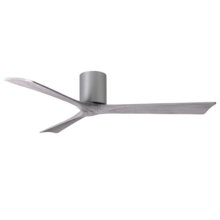Matthews Fan Irene-H 60in 3-Blade Flush Mount Ceiling Fan | Gloss White and Barn Wood Solid Wood Blades | Bedroom & Living Room | Model IR3H-WH-BW-60