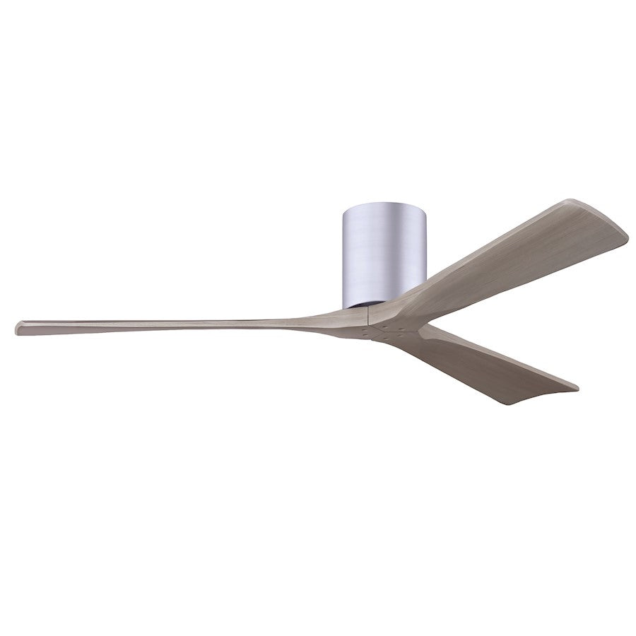 Matthews Fans Irene-3H 60in 3-Blade Ceiling Fan | Contemporary Brushed Nickel and Gray Ash Wood | Living Room & Bedroom | Model IR3H-BN-GA-60