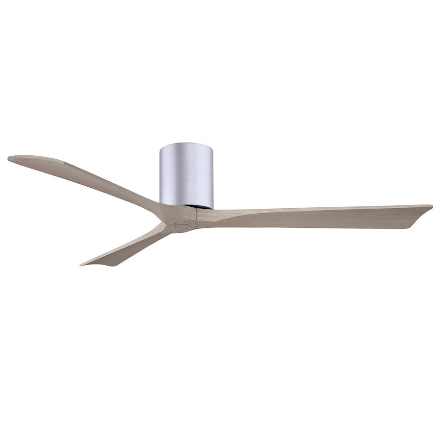 Matthews Fans Irene-3H 60in 3-Blade Ceiling Fan | Contemporary Brushed Nickel and Gray Ash Wood | Living Room & Bedroom | Model IR3H-BN-GA-60
