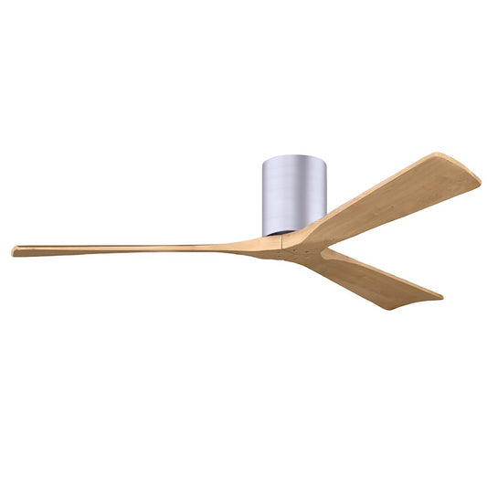 Matthews Fans Irene-3H 60in 3-Blade Ceiling Fan | Contemporary Brushed Nickel and Light Maple Wood | Living Room & Bedroom | Model IR3H-BN-LM-60