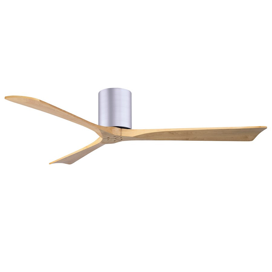 Matthews Fans Irene-3H 60in 3-Blade Ceiling Fan | Contemporary Brushed Nickel and Light Maple Wood | Living Room & Bedroom | Model IR3H-BN-LM-60