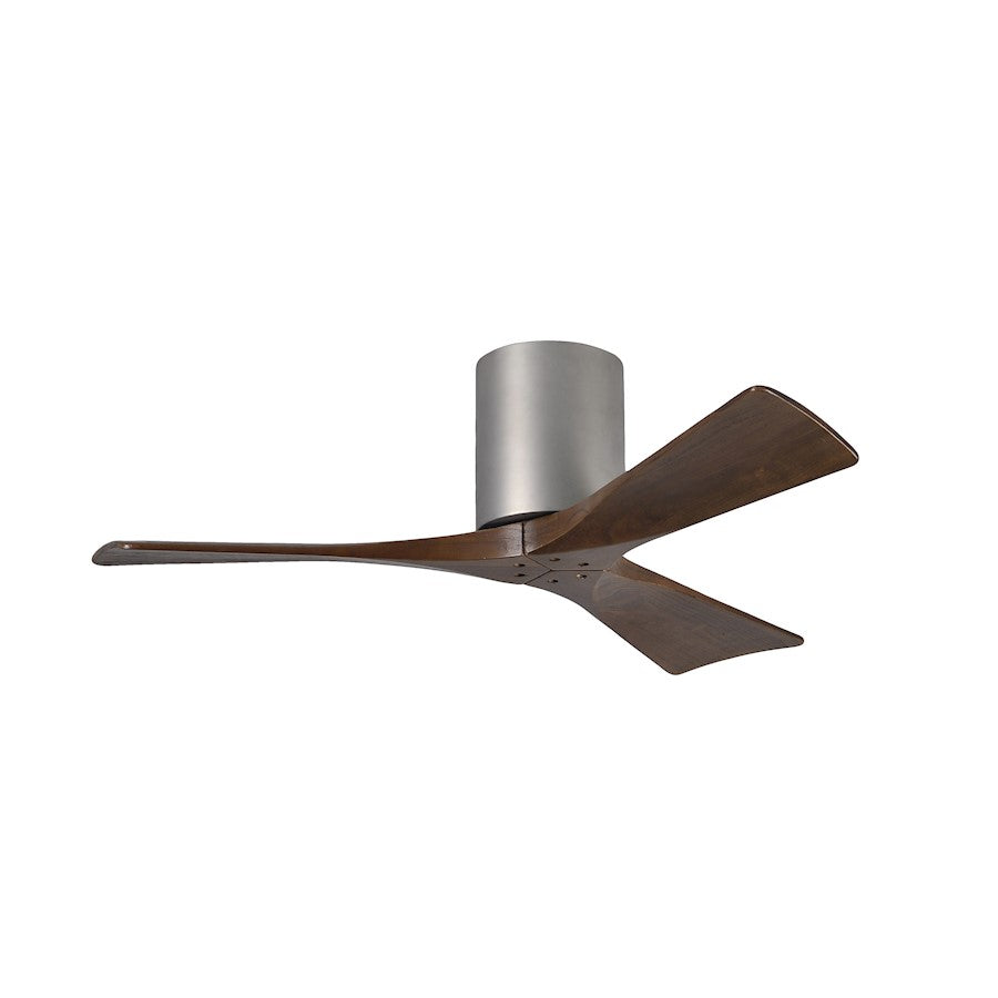 Matthews Fan Irene-3H 60in 3-Blade Ceiling Fan | Gloss White and Walnut Wood Blades | Bedroom & Living Room | 60 x 60 x 10 in | Model IR3H-WH-WA-60