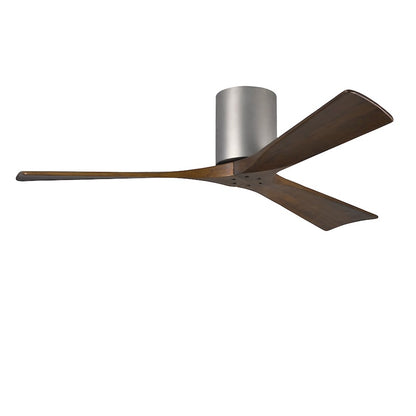 Matthews Fan Irene-3H 60in 3-Blade Ceiling Fan | Gloss White and Walnut Wood Blades | Bedroom & Living Room | 60 x 60 x 10 in | Model IR3H-WH-WA-60