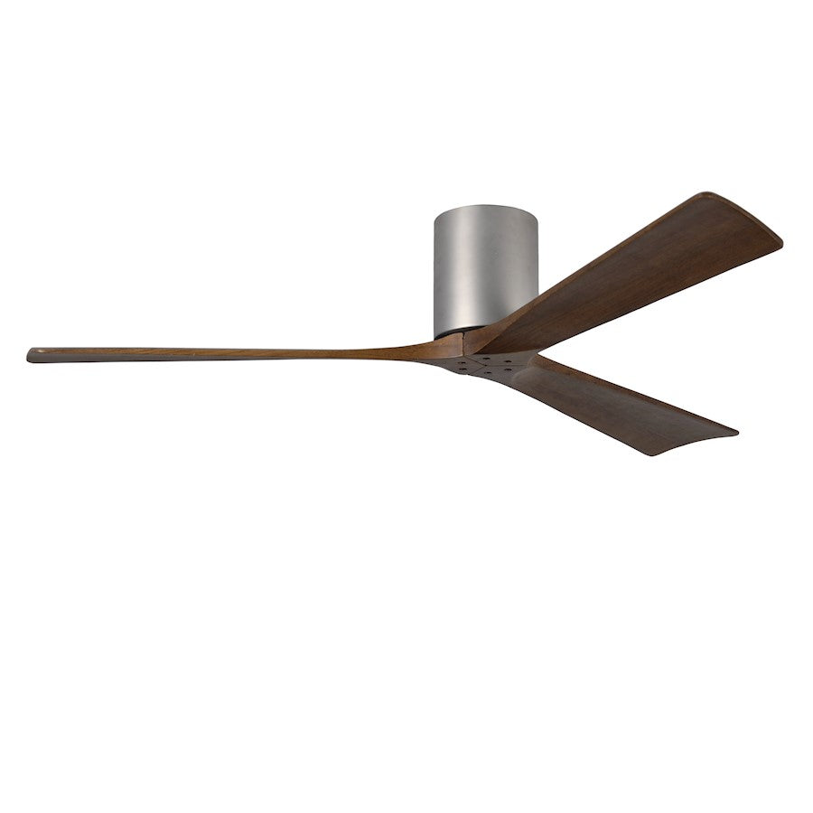 Matthews Fan Irene-3H 60in 3-Blade Ceiling Fan | Gloss White and Walnut Wood Blades | Bedroom & Living Room | 60 x 60 x 10 in | Model IR3H-WH-WA-60