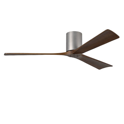 Matthews Fan Irene-3H 60in 3-Blade Ceiling Fan | Gloss White and Walnut Wood Blades | Bedroom & Living Room | 60 x 60 x 10 in | Model IR3H-WH-WA-60
