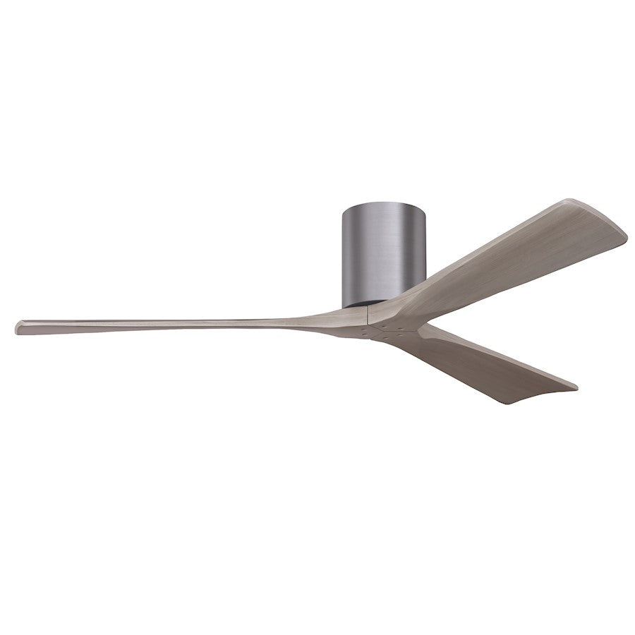 Matthews Fans Irene-3H 60in 3-Blade Ceiling Fan | Brushed Pewter and Gray Ash | Great Room & Covered Patio | 60 x 60 x 10 in | Model IR3H-BP-GA-60