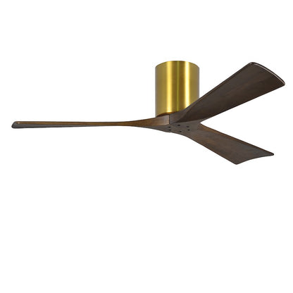 Matthews Fan Irene-3H 60in 3-Blade Ceiling Fan | Gloss White and Walnut Wood Blades | Bedroom & Living Room | 60 x 60 x 10 in | Model IR3H-WH-WA-60
