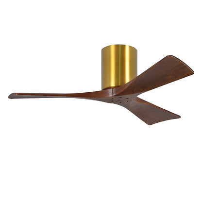 Matthews Fan Irene-3H 60in 3-Blade Ceiling Fan | Gloss White and Walnut Wood Blades | Bedroom & Living Room | 60 x 60 x 10 in | Model IR3H-WH-WA-60