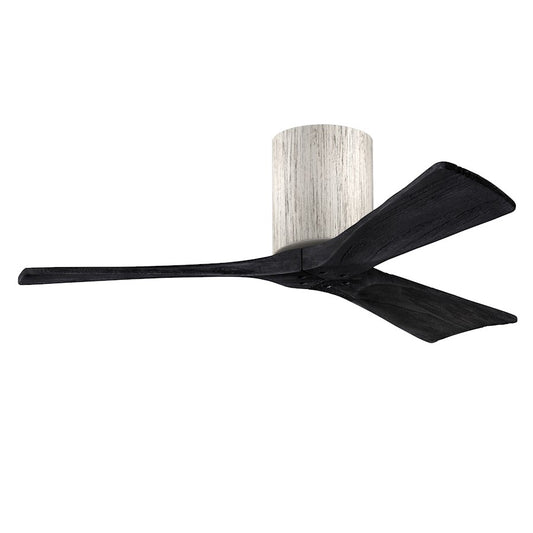 Matthews Fans Irene-3H 42in 3-Blade Flush Mount Ceiling Fan | Barnwood and Matte Black Solid Wood Blades | Bedrooms & Covered | Model IR3H-BW-BK-42