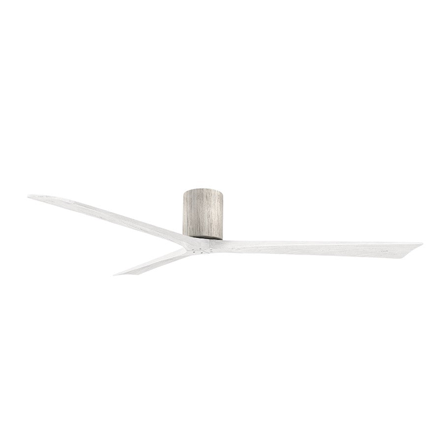 Matthews Fans Irene-3H 72in 3-Blade Ceiling Fan | Rustic Barnwood and Matte White Solid Wood | Great Room & Covered Patio | Model IR3H-BW-MWH-72