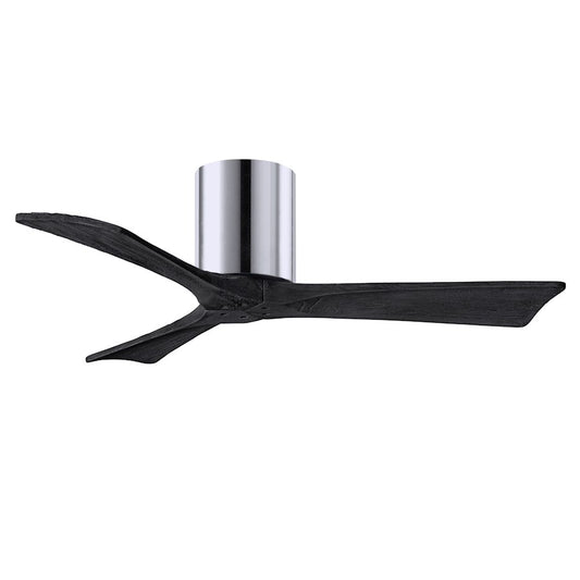 Matthews Fans Irene 3H 60in 3-Blade Ceiling Fan | Contemporary Polished Chrome and Matte White Solid Wood | Living Room | Model IR3H-CR-MWH-60